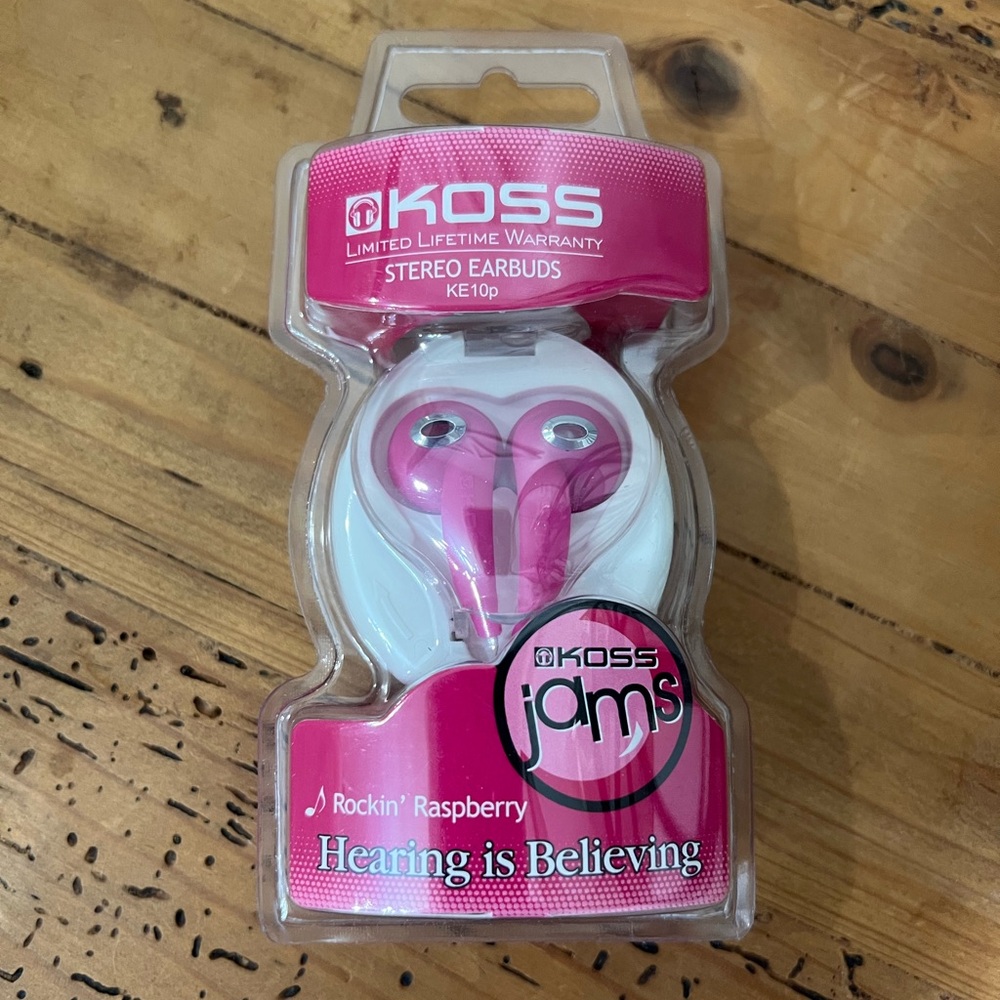 Jams Rockin' Raspberry Stereo Earbuds